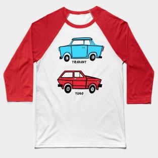 Trabant and Yugo by Pollux (with Text) Baseball T-Shirt